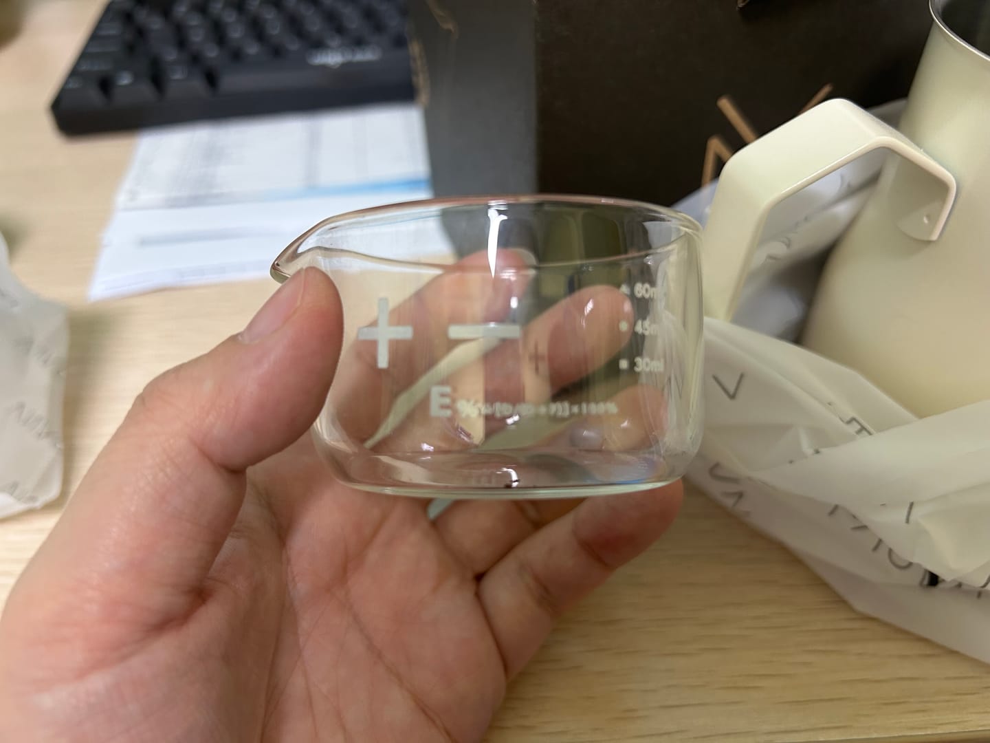 Customer photo review of Espresso Shot Glass with Measuring Scale - MUVNA