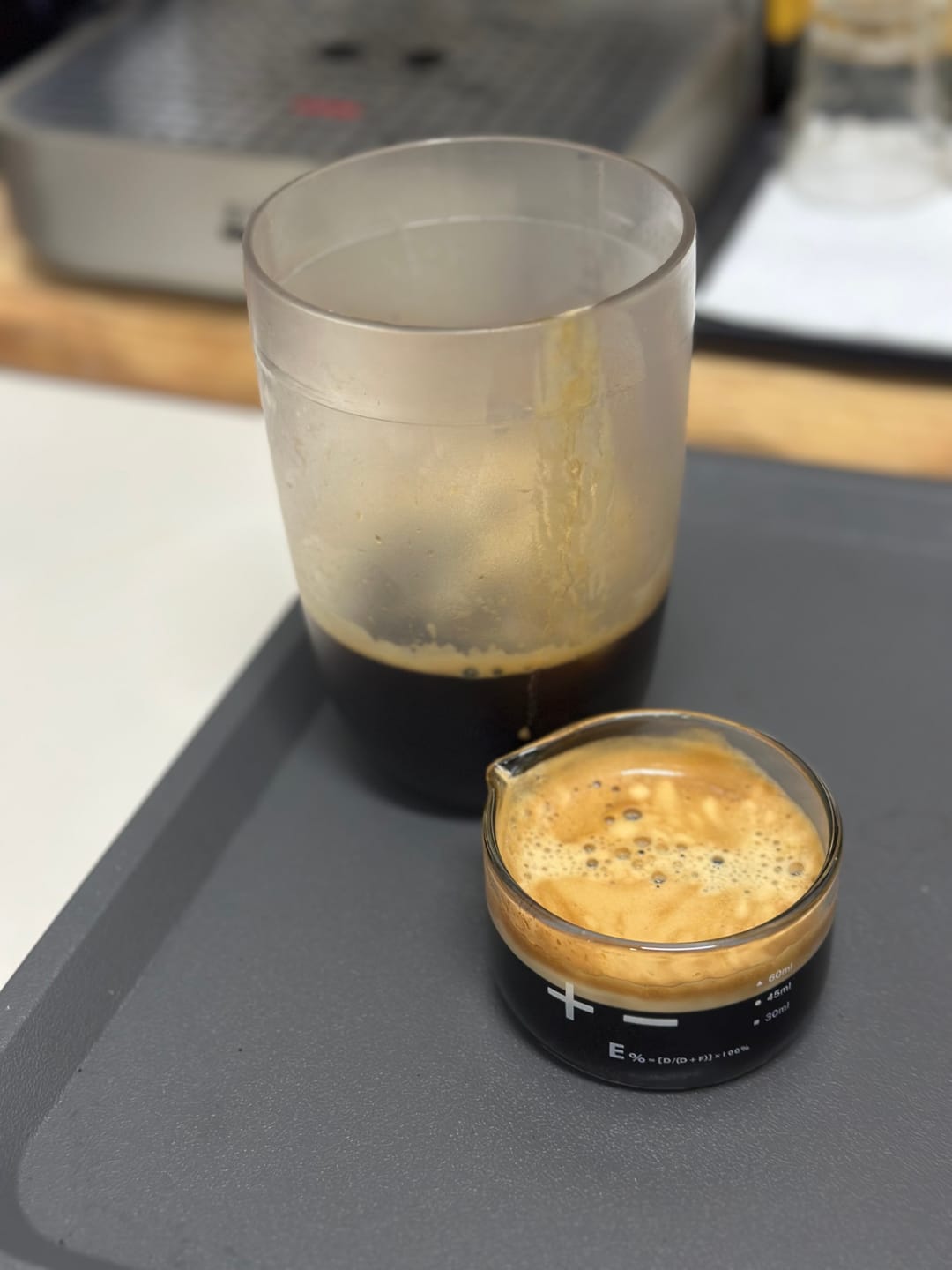 Customer photo review of Espresso Shot Glass with Measuring Scale - MUVNA