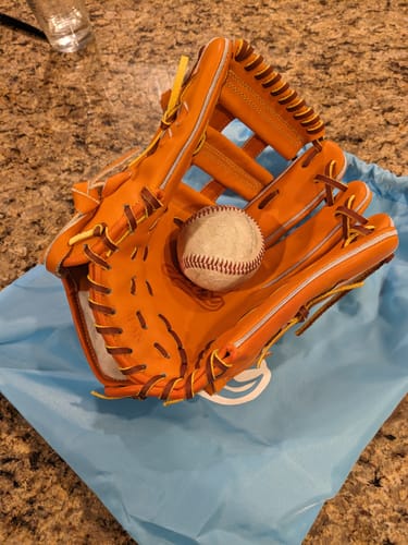Customer photo review of Jax Fielding Glove | EN-7 | Infield | Orange Tan
