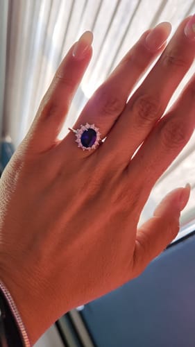 Customer photo review of Anillo Promesa Blue Plata 925
