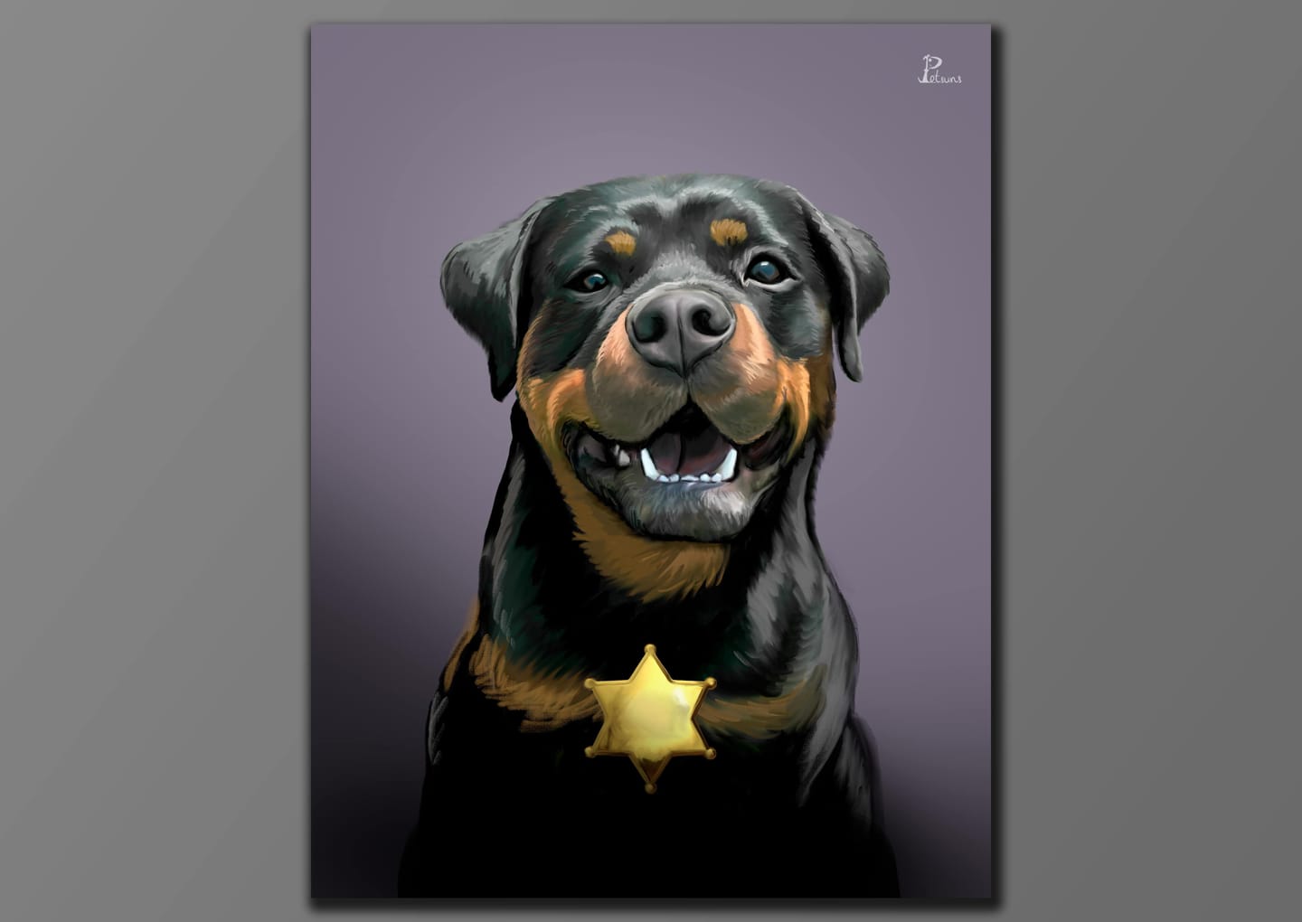 Customer photo review of Handgemaltes Haustierportrait auf Premium Leinwand im Realistischen Stil