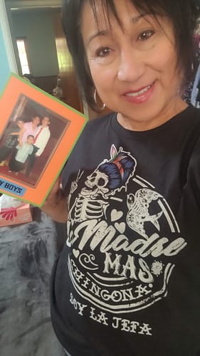 Customer photo review of Premium Bella Canvas La Madre Mas Chingona T-shirt