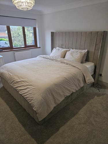 Customer photo review of Hamilton Winged Bed Frame