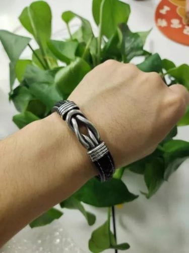 Customer photo review of An Meinen Enkelsohn - Für Immer Miteinander Verbunden - Infinity Lederarmband
