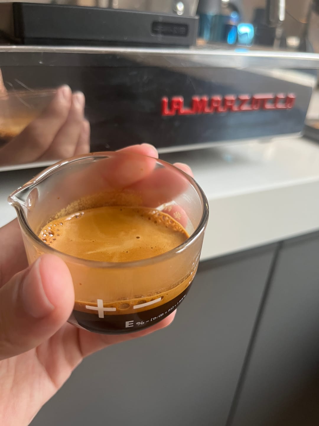 Customer photo review of Espresso Shot Glass with Measuring Scale - MUVNA