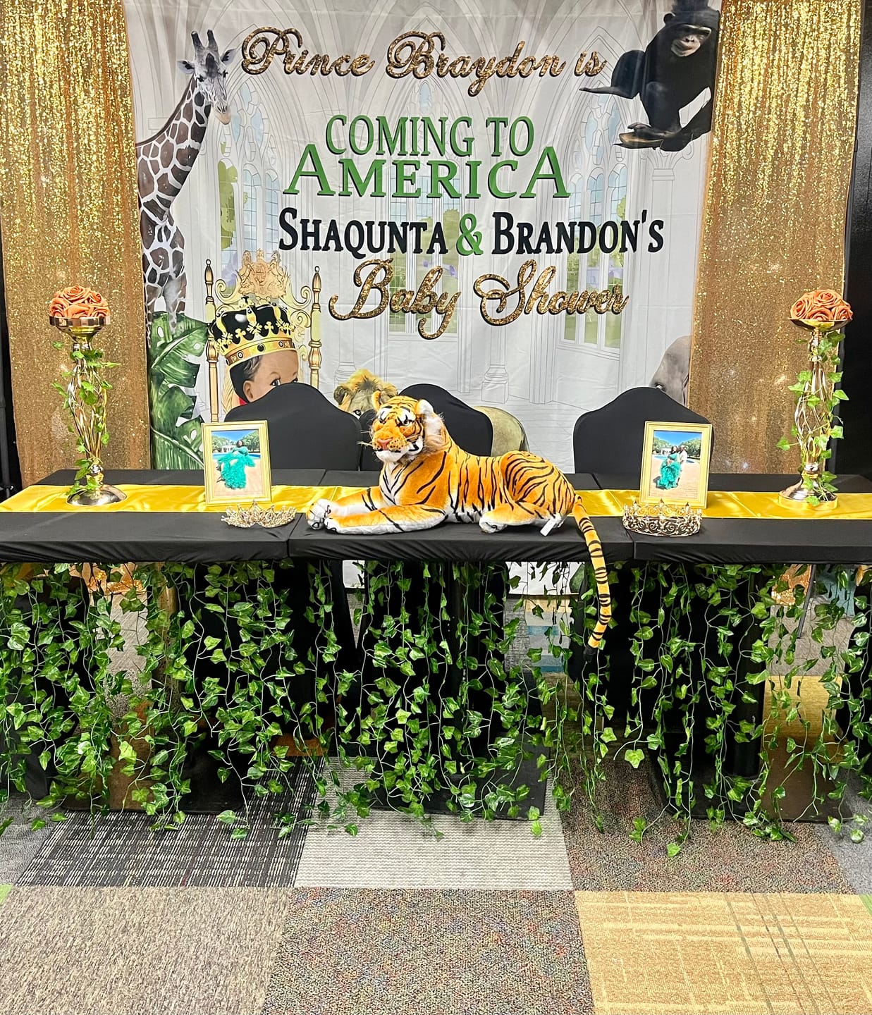Customer photo review of Custom Fabric Backdrop for Birthday&Baby Shower&Wedding& Any Event Decorations