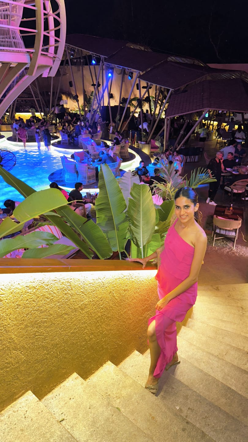 Customer photo review of Atlee Ruffled Maxi Dress in Pink