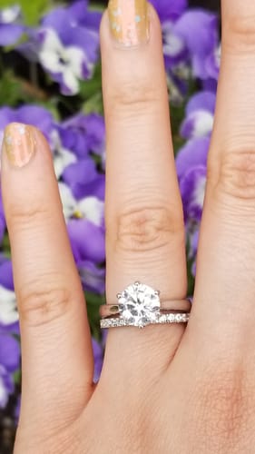 Customer photo review of Solitaire 2ct CZ Ring in Sterling Silver