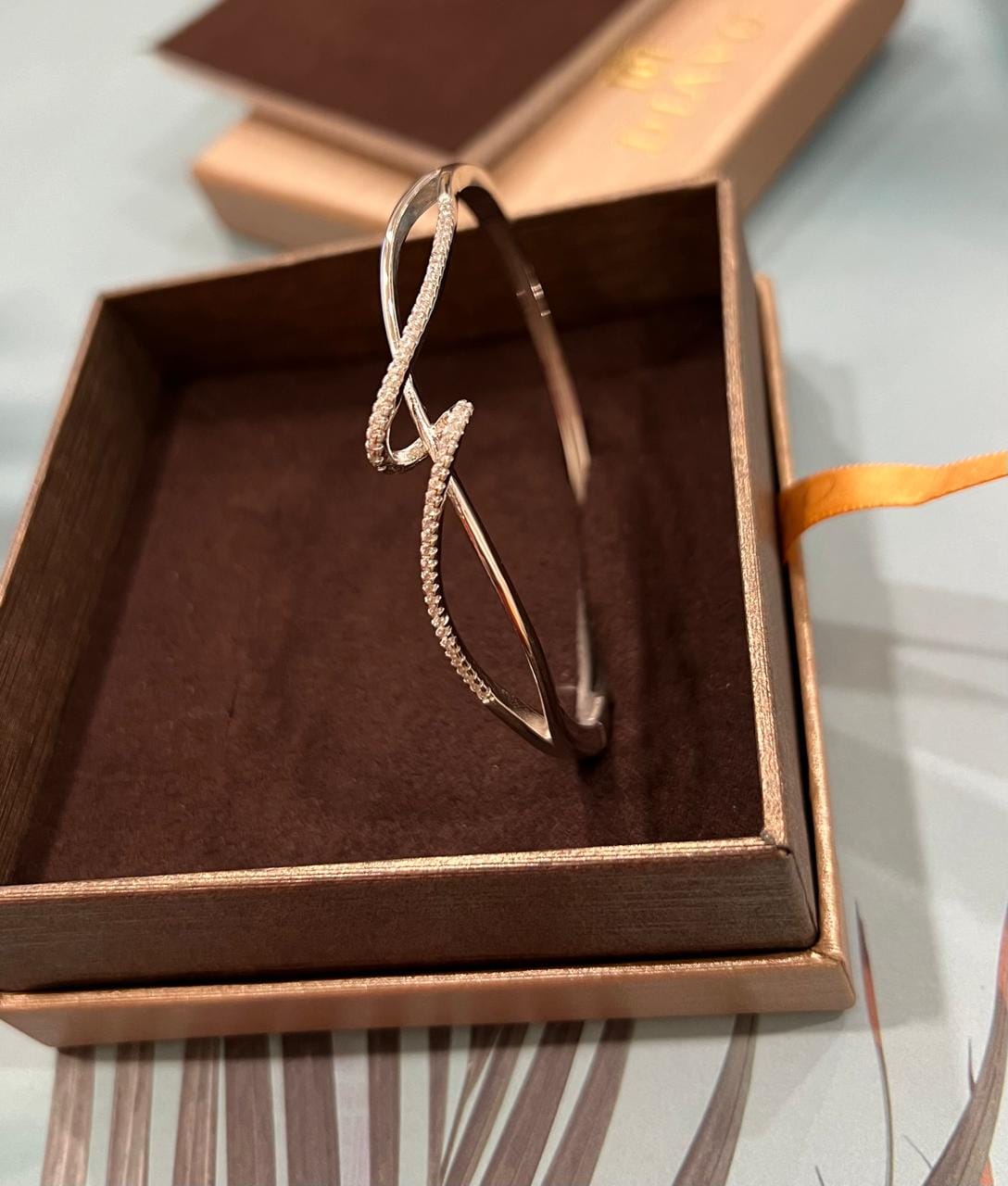 Customer photo review of The Maira Sterling Silver Bangle