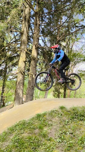 Customer photo review of #A1 - LS MOUNTAINBIKE JERSEY | coral blue