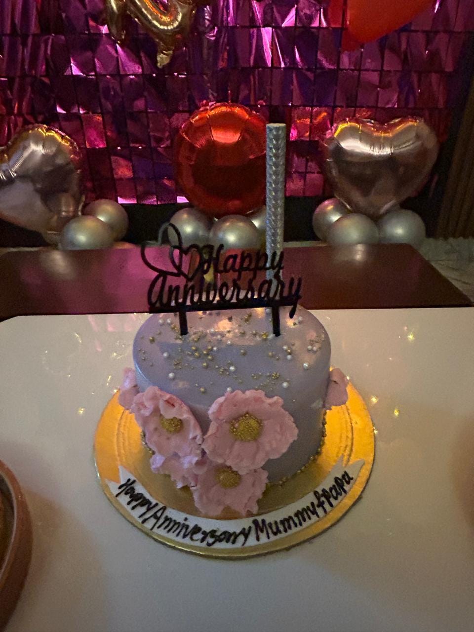 Customer photo review of Floral Purple Cake