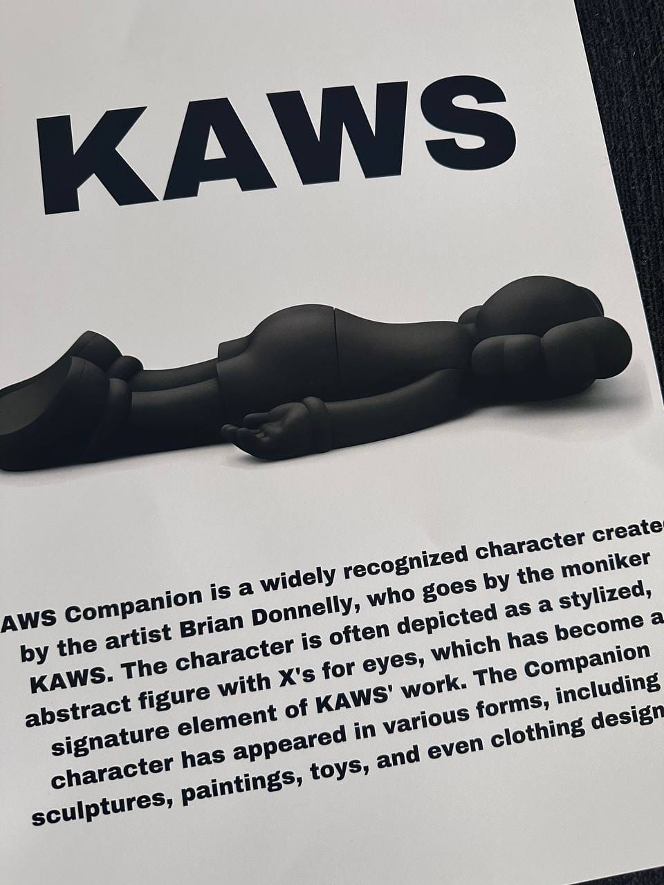 Customer photo review of Black Kaws - Death - Poster