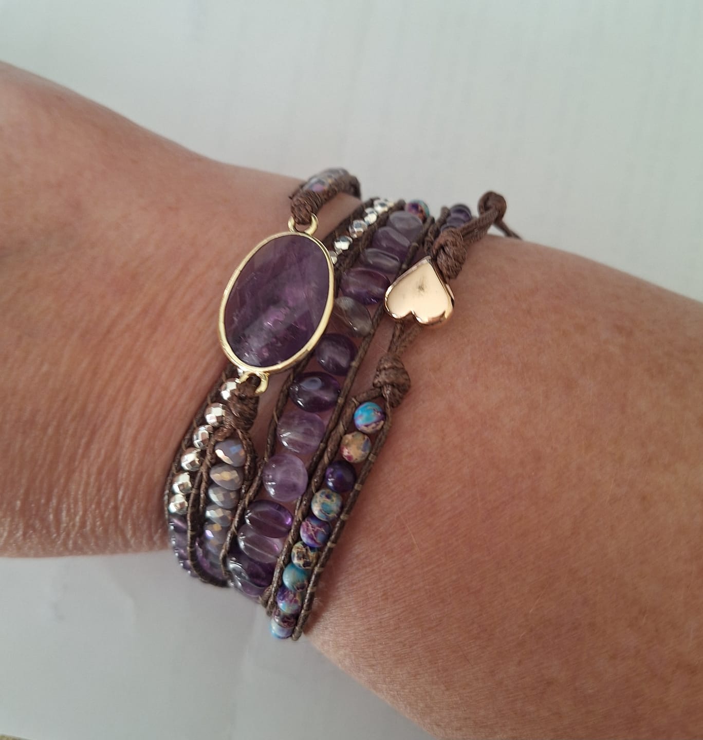 Customer photo review of Améthyste Bracelet "Bohème"