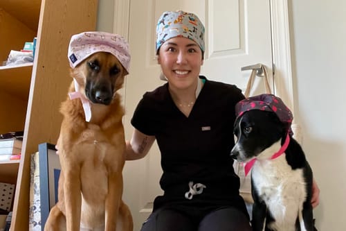 Customer photo review of Jang&Fox — Little Fox Scrub Cap