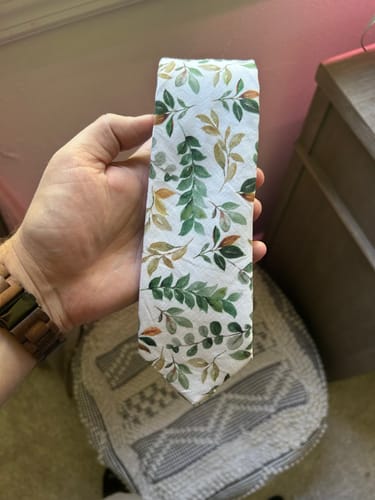 undefined review of Sage and Brown Floral Necktie image 1 out of 1