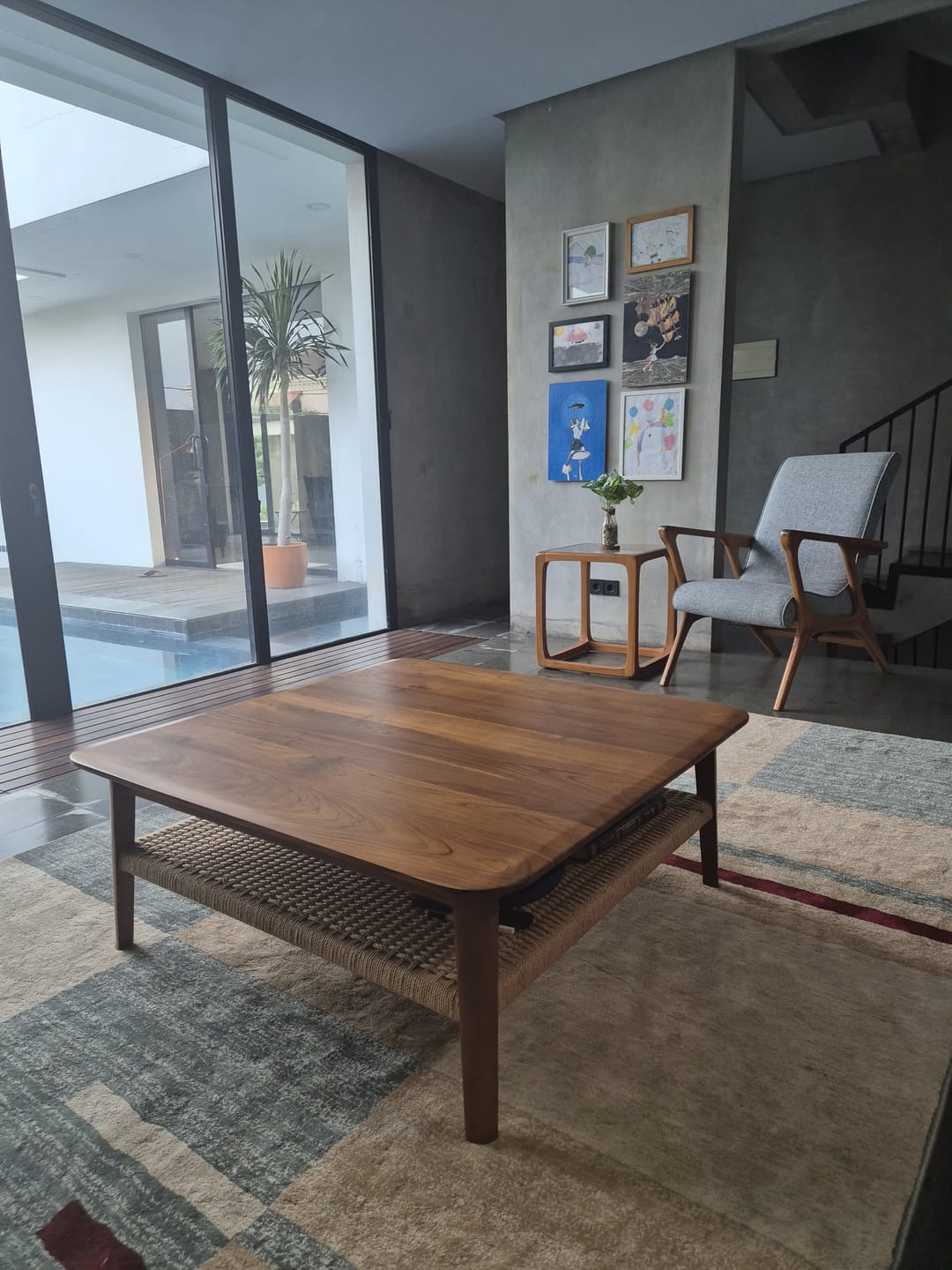 Customer photo review of Square Coffee Table in Premium Teak & Loom