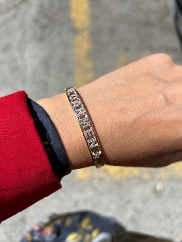 Customer photo review of Bracciale Nome Manetta Slim