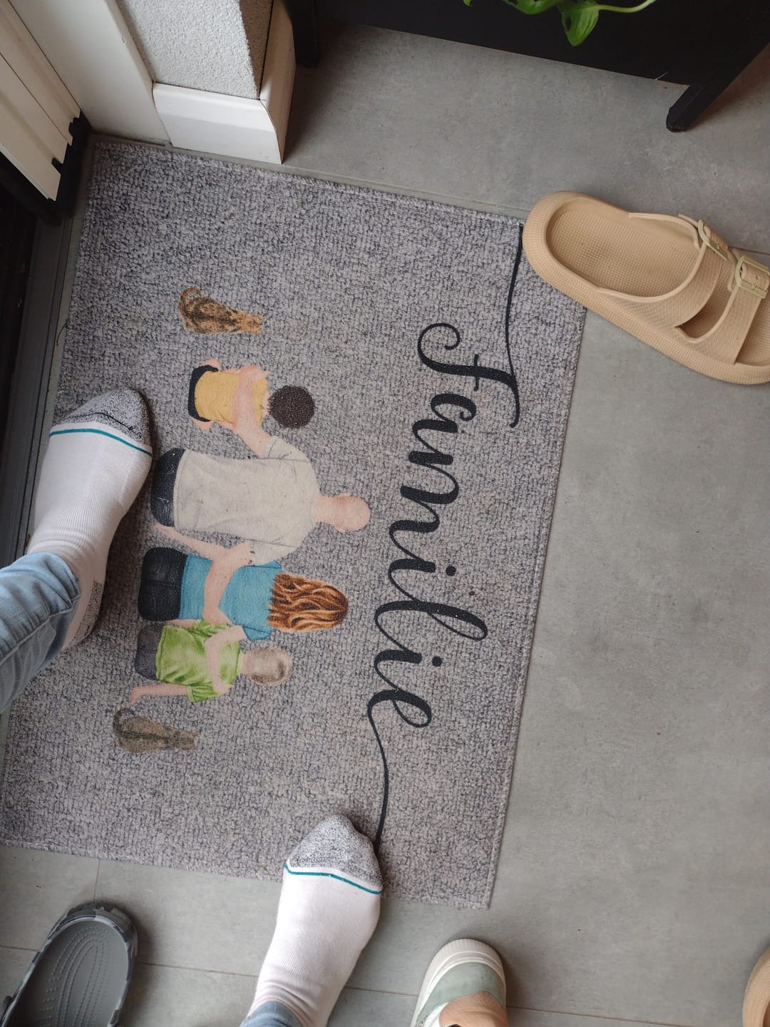 Customer photo review of Familie - Gepersonaliseerde deurmat