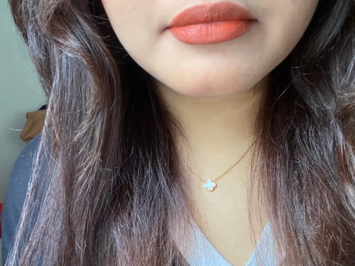 Customer photo review of Clover Duo Cable Chain Necklace