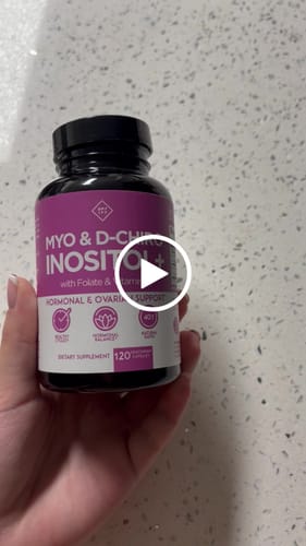 Customer video review of Premium Myo-Inositol Supplement - Myo Inositol and D-Chiro Inositol Plus Folate and Vitamin D - Ideal 40:1 Ratio - Hormone Balance & Healthy Ovarian Support for Women - Vitamin B8 - 30 Day Supply