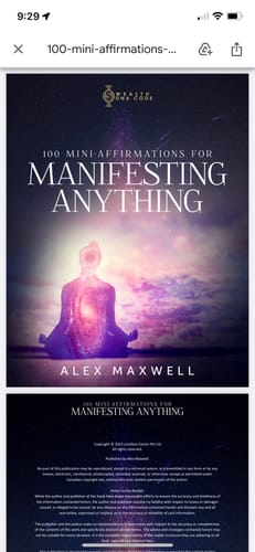 Customer photo review of 100 Mini-Affirmations for Manifesting Anything