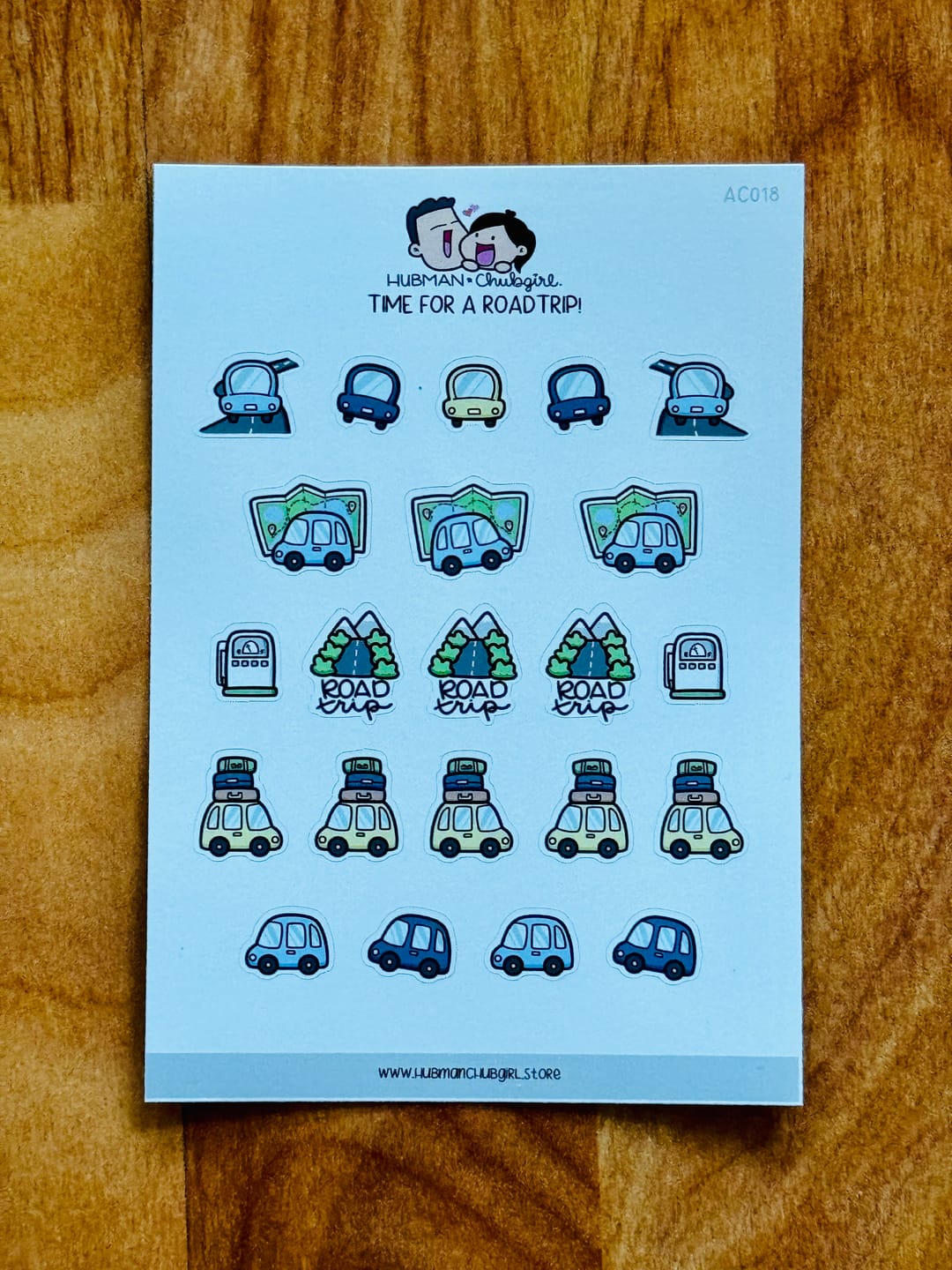 Customer photo review of Time for a Roadtrip Planner Stickers