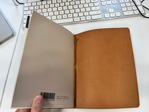 Customer photo review of Refillable Notebook Folio - Saddle Brown