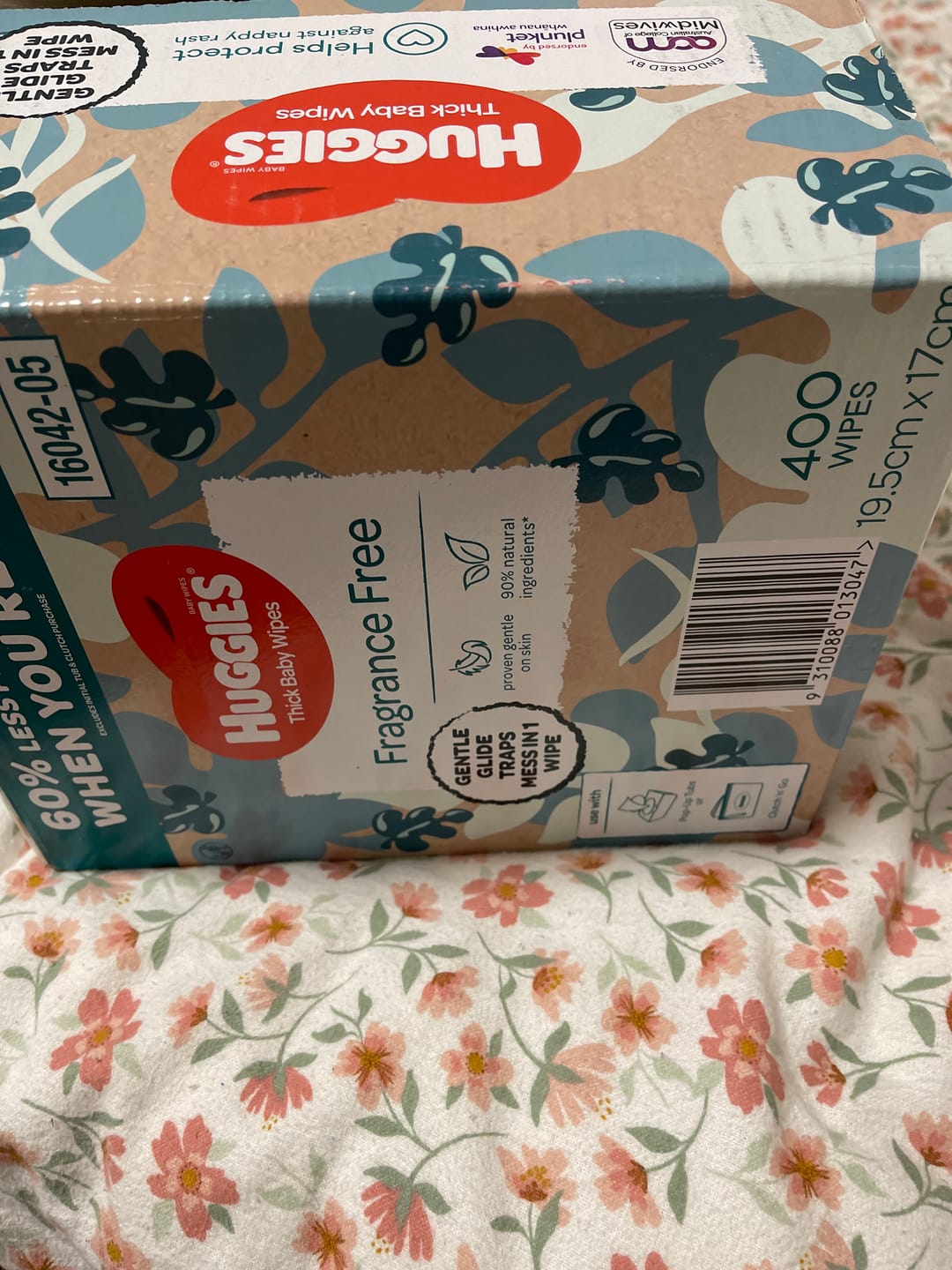 Customer photo review of Huggies Baby Wipes Fragrance Free - 400 Pack