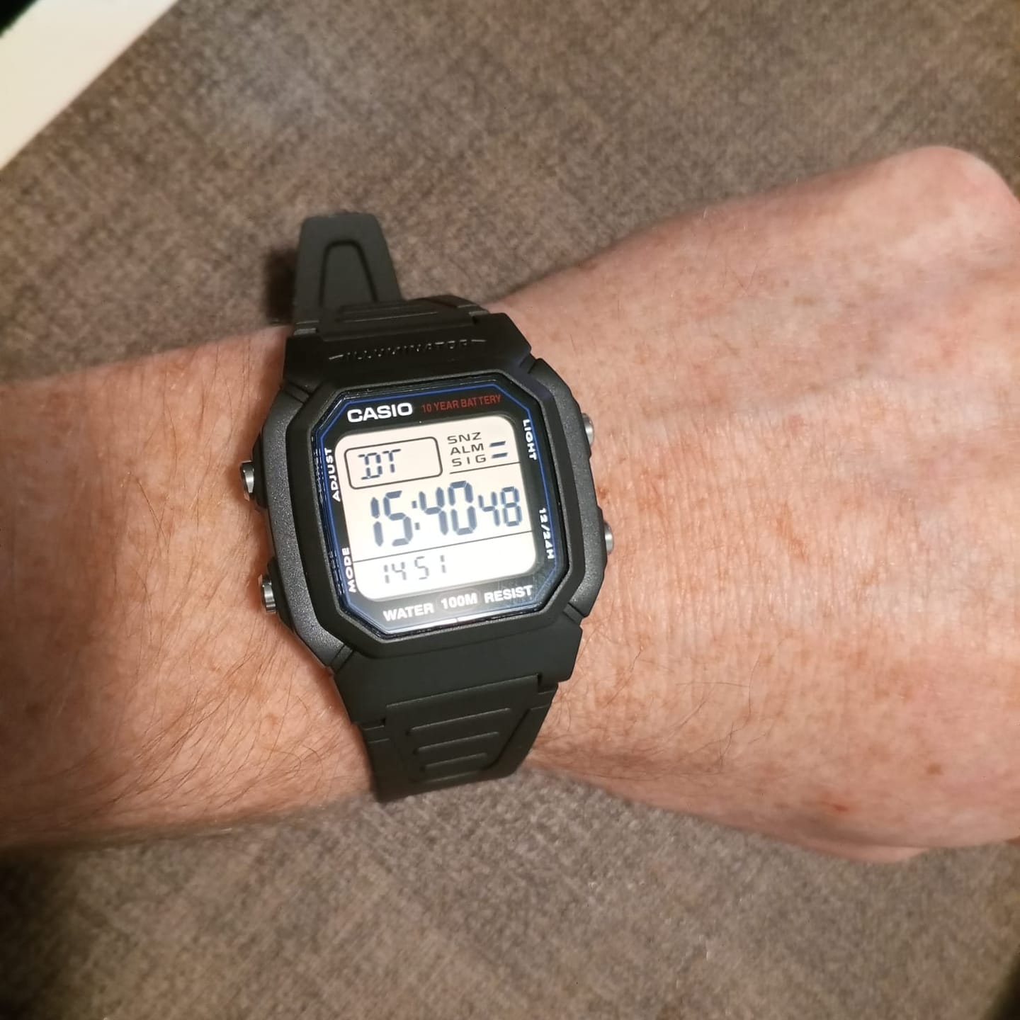 Customer photo review of Reloj Casio Vintage W-800H-1AVDF Líneas Azules