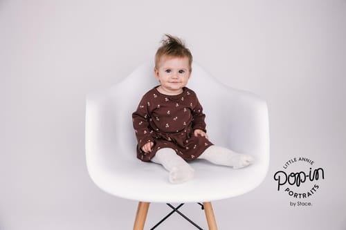 Customer photo review of Pointelle Skirted Bodysuit || Plum Fleur