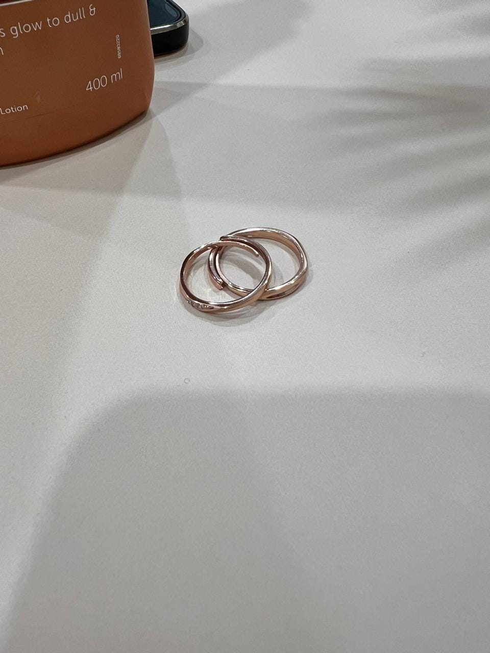 Customer photo review of Eternal Eilis Unity Silver Couple Bands