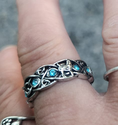 Customer photo review of Wolf Mission Ring