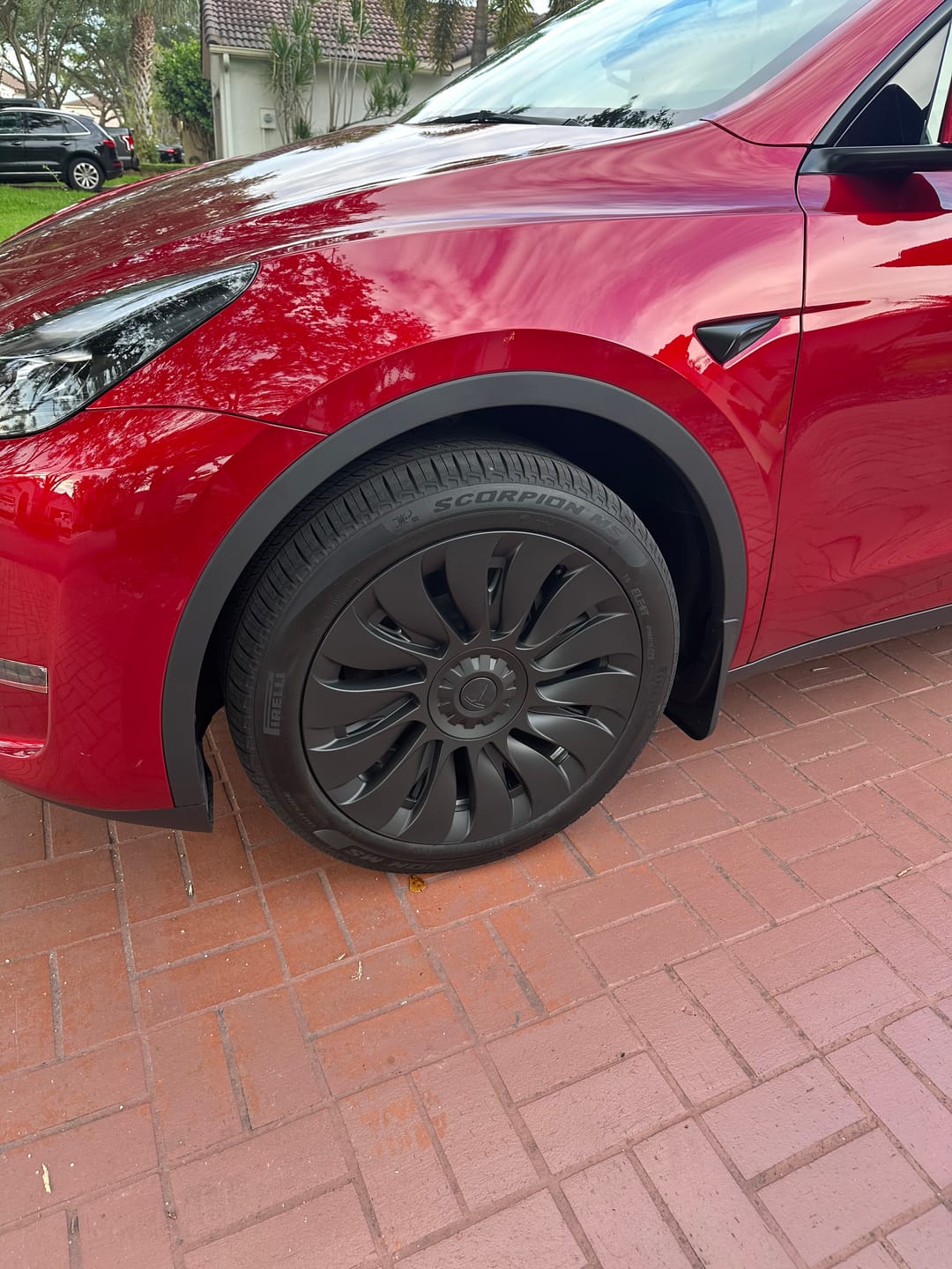 Customer photo review of TESPLUS 19'' Hurricane Style Wheel Cover for Model Y