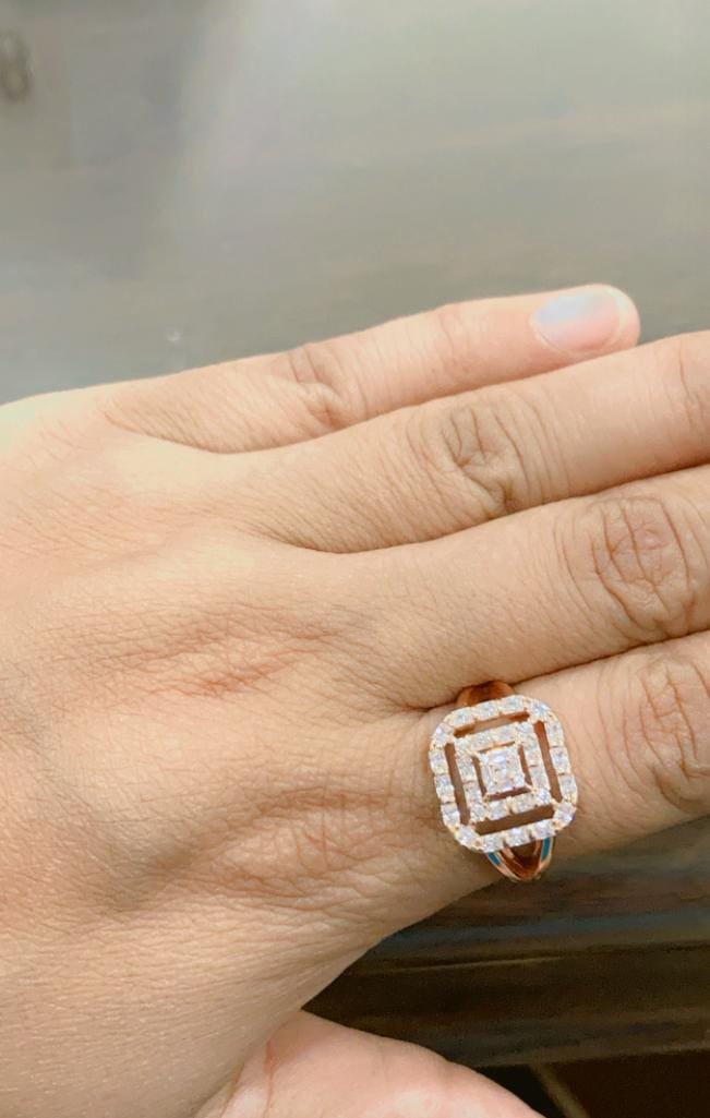 Customer photo review of Dazzling Quadrant Silver Ring
