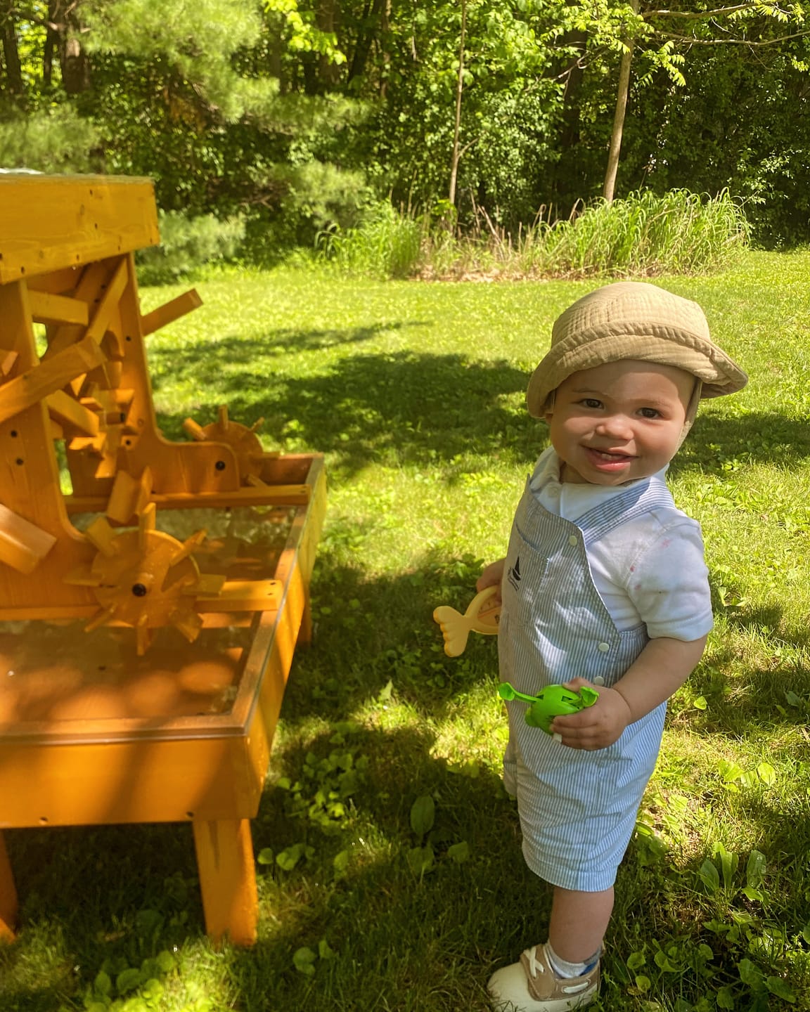 Customer photo review of Outdoor Wooden Water Table for Toddlers | Kids’ Sensory Play Station