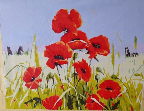 Customer photo review of Red Poppy Flowers