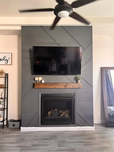 Customer photo review of Rustic Mantels