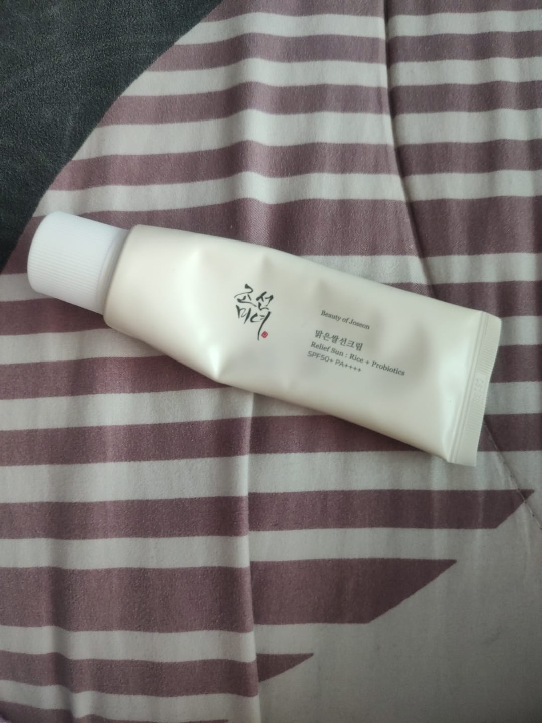 Customer photo review of BEAUTY OF JOSEON - Relief Sun Rice + Probiotics SPF50+ PA++++ 50 ML | Protector Solar Hidratante