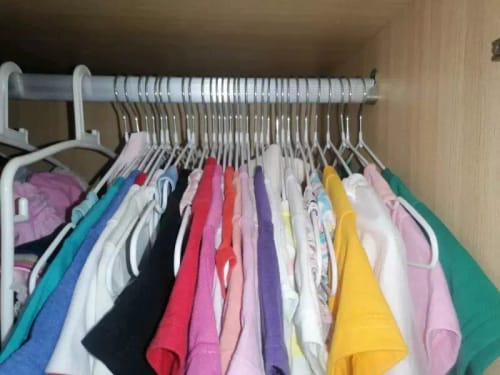 Customer photo review of Trending Item! Premium Colorful Stainless Steel Korean Style Non Slip Wire Hangers