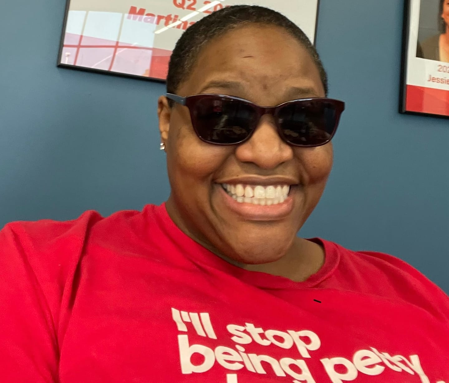 Customer photo review of I'll stop being petty when you stop being stupid Unisex Tee