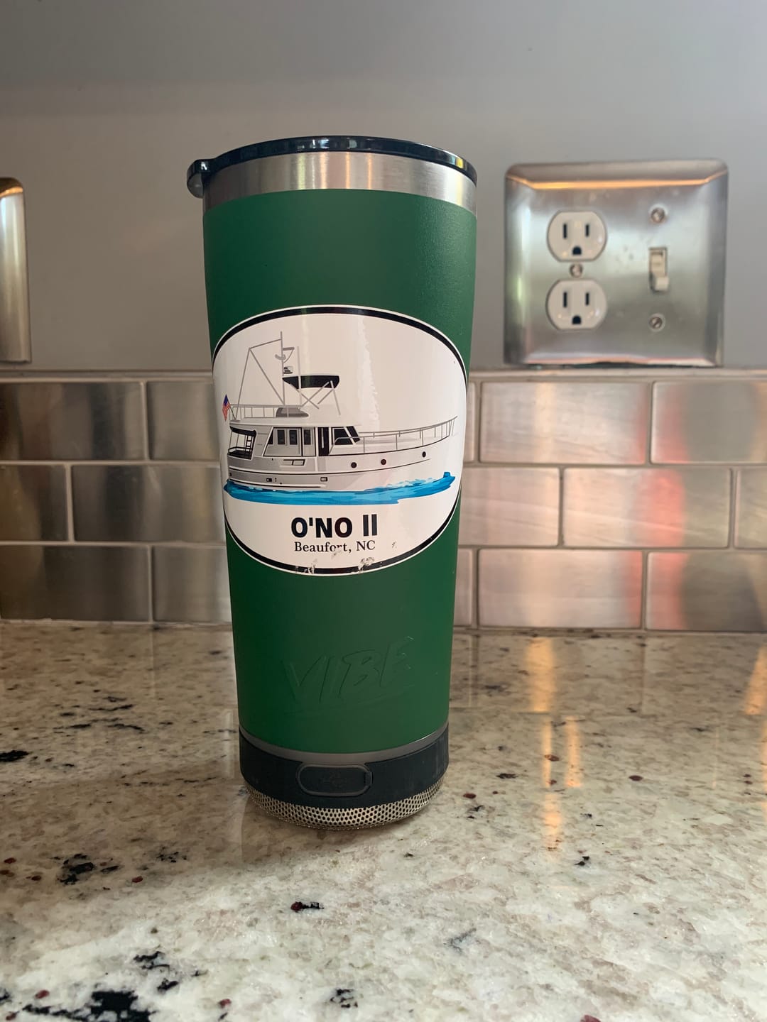Customer photo review of Custom Oval Boat Stickers