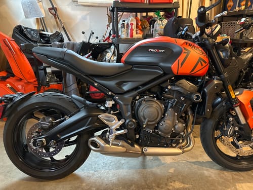 Customer photo review of Triumph Trident 660 Pillion Delete Block Off Kit