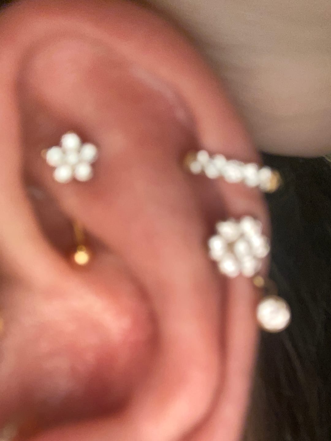 Customer photo review of Flower Rook Piercing | Chirurgenstahl