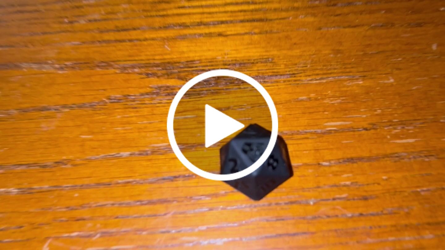 Customer video review of URWizards D&D Obsidian Gemstone Raised Dice Set Darth Vader