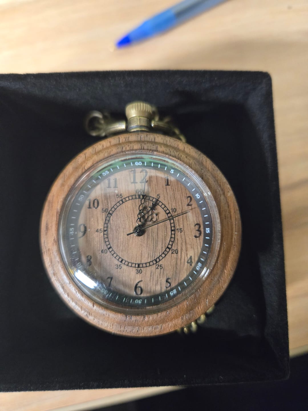 Customer photo review of Wooden Pocket Watch | Clasico