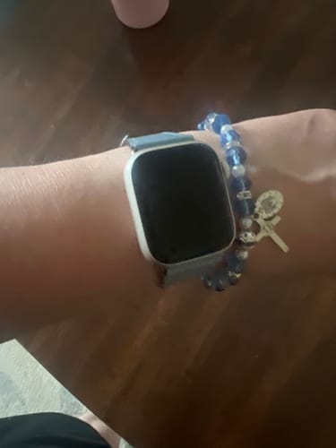 Customer photo review of FREE Sapphire Crystal Rosary Bracelet