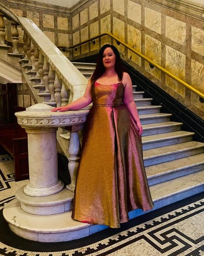Customer photo review of Apollo Metallic Gown - Gold