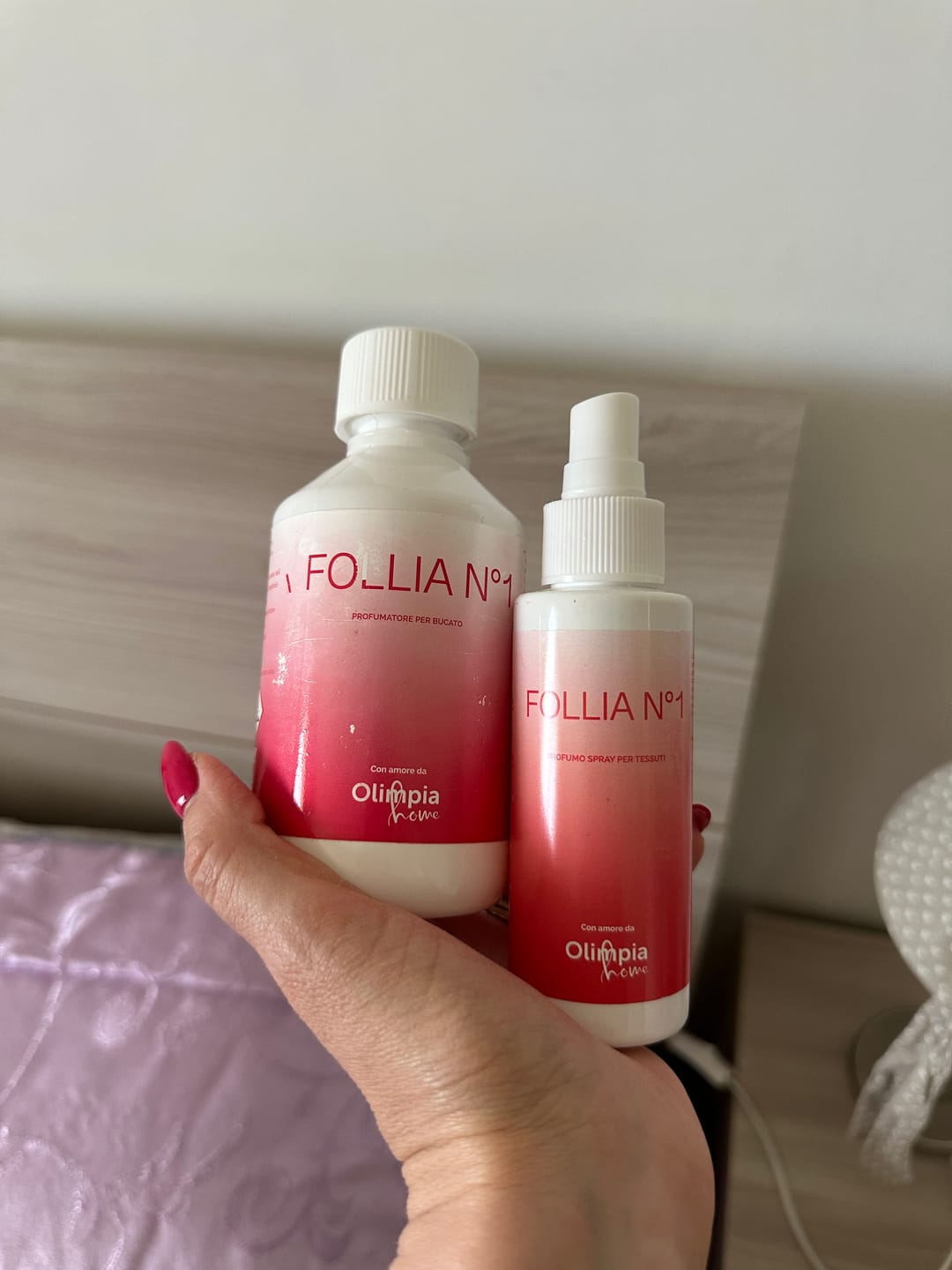 Customer photo review of Profumo spray per tessuti Follia N.1  ml.100