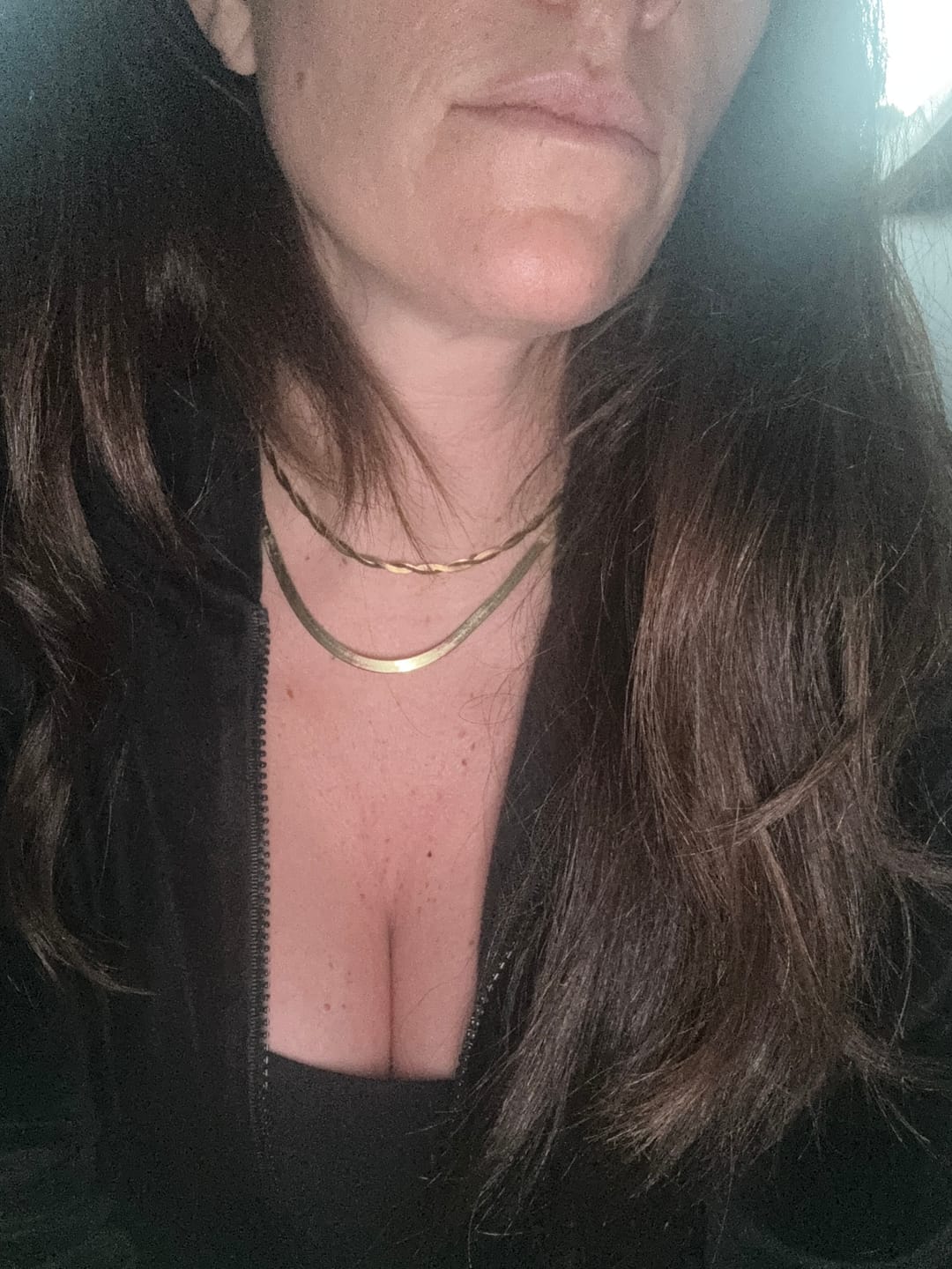 Customer photo review of Sarya Snake Chain Gold Necklace