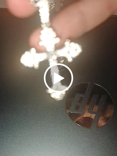 Customer video review of GEM GOTH CROSS PENDANT. - WHITE GOLD